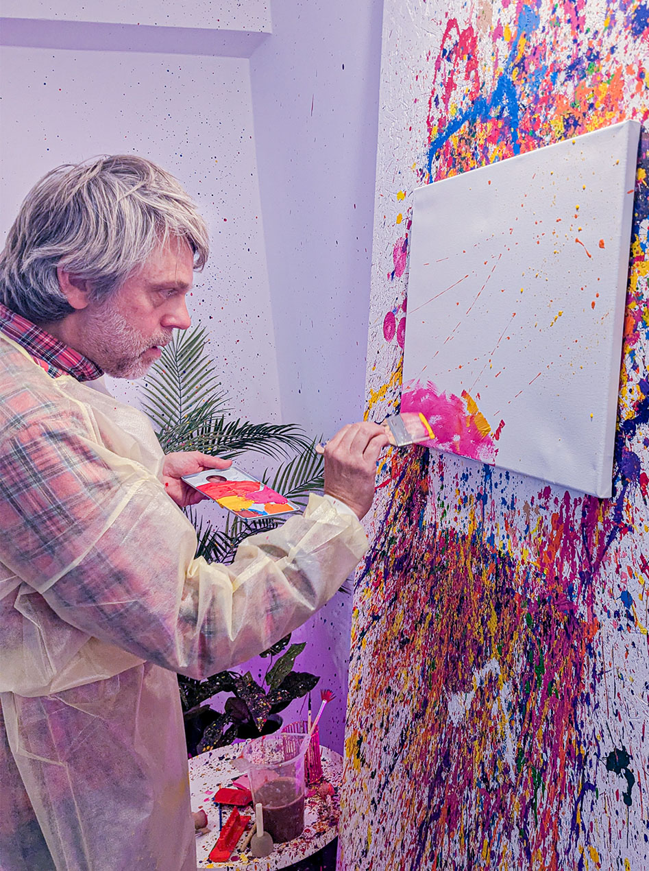 Farben, Materialien und Leinwände für Action Painting