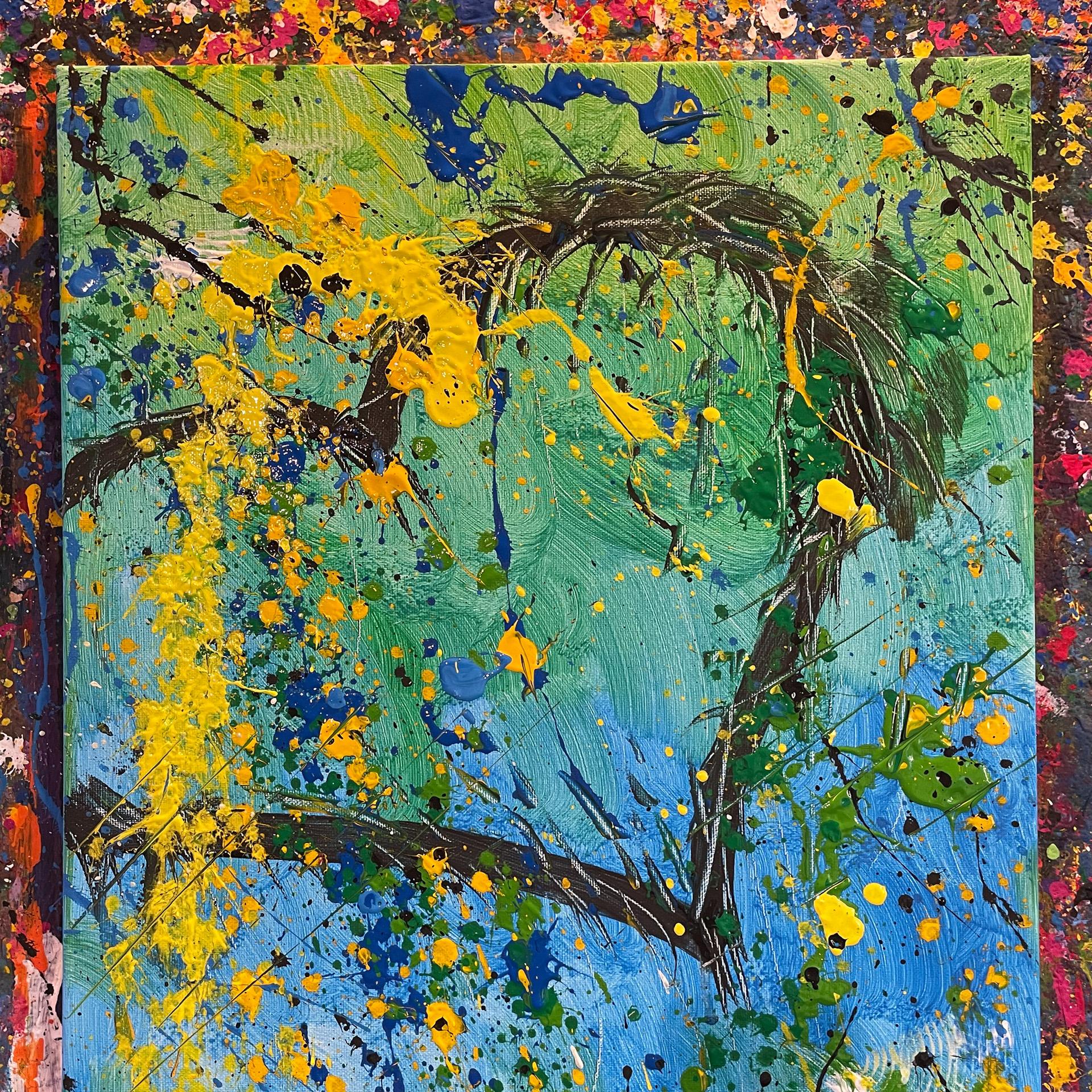 Farben und Materialien für Action Painting im The Colour Club Kassel